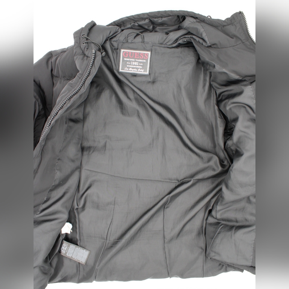 Men’s Vintage Guess Black Feather Down Puffer Jacket – XXL - Picture 4 of 11